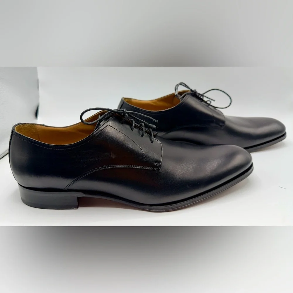 To Boot New York Adam Derrick Declan Black Leather Derby Dress Shoes 12D Italy